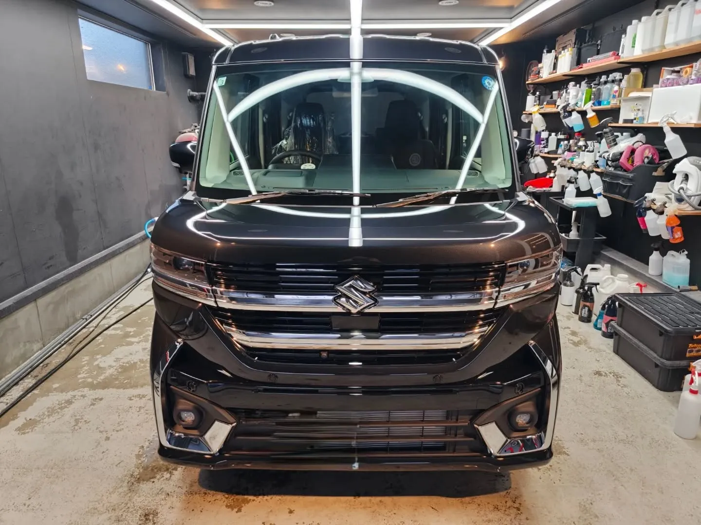 スズキ スペーシアカスタム 洗浄+C3コート