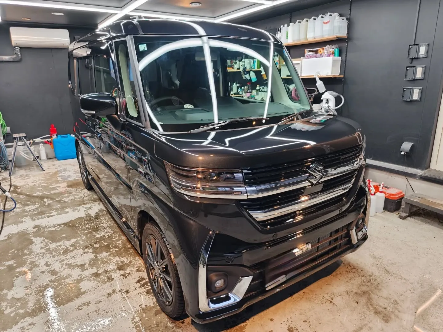 スズキ スペーシアカスタム 洗浄+C3コート