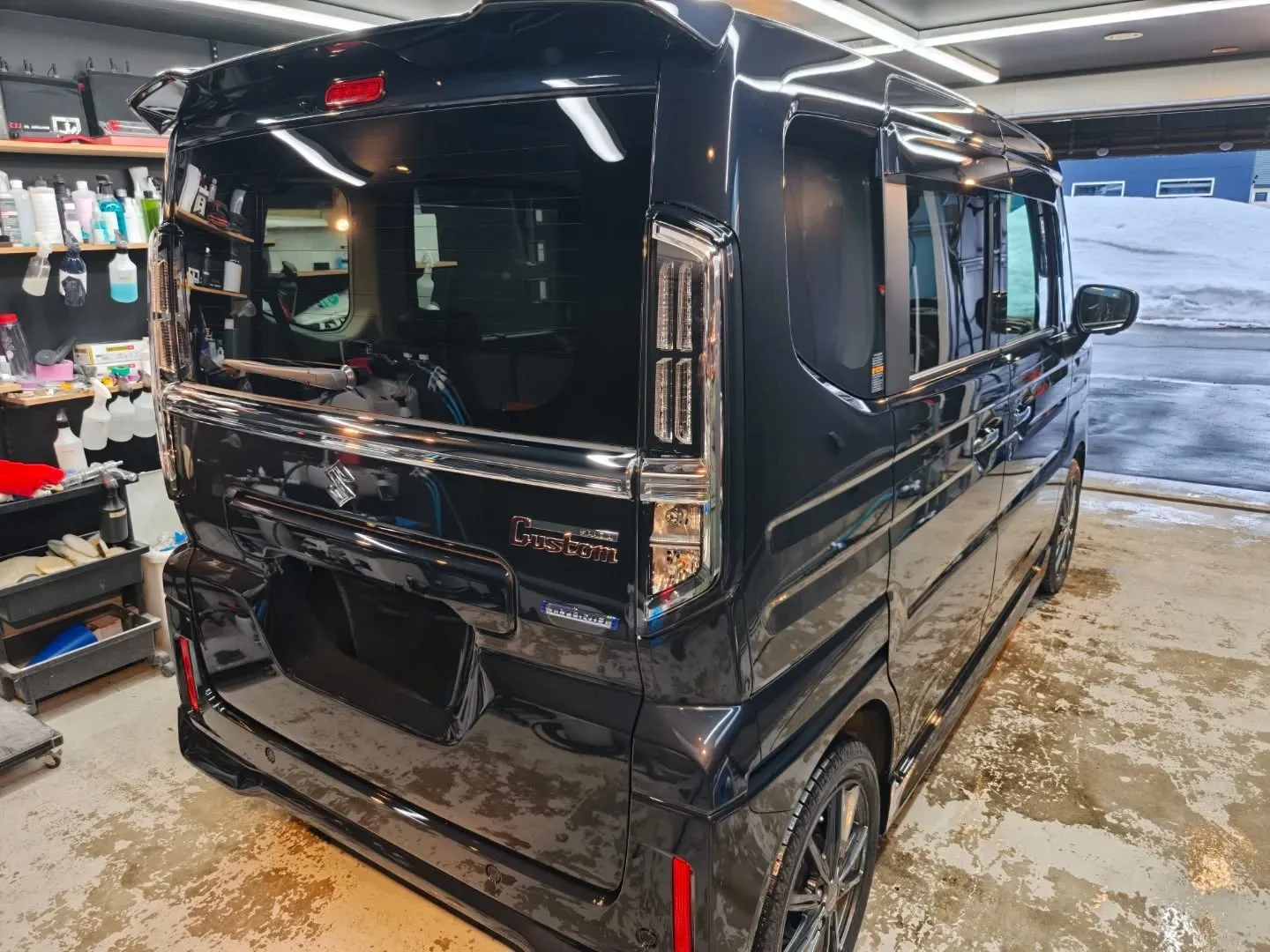 スズキ スペーシアカスタム 洗浄+C3コート